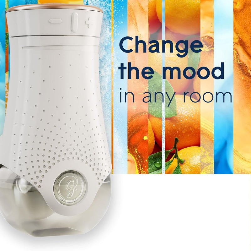 Glade PlugIns Refills Air Freshener Starter Kit, Scented Oil for Home and Bathroom, Coastal Sunshine Citrus, 0.67 Fl Oz, 1 Warmer + 1 Refill (Pack of 2) - Image 2